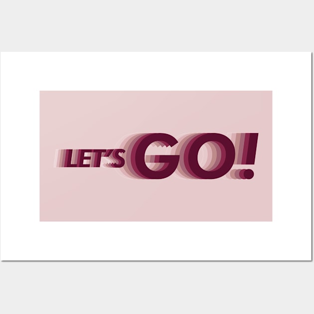 Let's go dizzy slogan Wall Art by snakebn